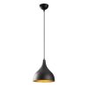 Modern Industrial Chandelier, Black & Gold, 26cm
