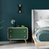Modern Black Wall Lamp, Metal Body, 33 cm Height | IP20, E27 Socket, Stylish Industrial Design