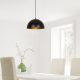 Modern Black & Gold Chandelier, 30 cm, Adjustable Height