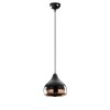 Modern Chandelier, Black & Copper, 17 cm Diameter, 112 cm Height | Adjustable, E27 Socket, IP20 | Stylish Lighting for Glam & Scandinavian Decor