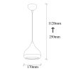 Modern Chandelier, Black & Copper, 17 cm Diameter, 112 cm Height | Adjustable, E27 Socket, IP20 | Stylish Lighting for Glam & Scandinavian Decor