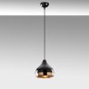 Modern Chandelier, Black & Copper, 17 cm Diameter, 112 cm Height | Adjustable, E27 Socket, IP20 | Stylish Lighting for Glam & Scandinavian Decor