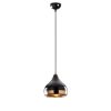 Modern Chandelier, Black & Copper, 17 cm Diameter, 112 cm Height | Adjustable, E27 Socket, IP20 | Stylish Lighting for Glam & Scandinavian Decor
