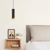 Modern Industrial Chandelier, Black & Yellow, 114 cm