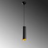 Modern Industrial Chandelier, Black & Yellow, 114 cm