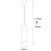 Modern Industrial Chandelier, Black & Yellow, 114 cm