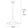 Scandinavian Chandelier, Black & Red, 35cm, Adjustable
