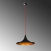 Scandinavian Chandelier, Black & Red, 35cm, Adjustable