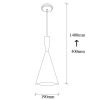 Scandinavian Chandelier, Black & Red, 19cm Diameter