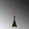 Scandinavian Chandelier, Black & Red, 19cm Diameter