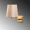 Modern Gold & Cream Wall Lamp, Metal Body, 30 cm Height