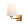 Modern Wall Lamp, White & Gold, Metal Body, IP20 | 18x24cm, E27 Max 40W, Chic Scandinavian Design
