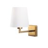 Modern Wall Lamp, White & Gold, Metal Body, IP20 | 18x24cm, E27 Max 40W, Chic Scandinavian Design