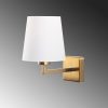 Modern Wall Lamp, White & Gold, Metal Body, IP20 | 18x24cm, E27 Max 40W, Chic Scandinavian Design