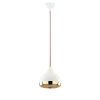 Glamorous Chandelier, Metal Body, 17 cm Diameter, Red & Gold