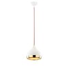 Glamorous Chandelier, Metal Body, 17 cm Diameter, Red & Gold