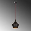 Scandinavian Chandelier, Black & Red, 23cm, Adjustable