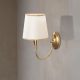 Modern Antique Wall Lamp, Metal & Fabric, 31 cm Height