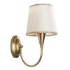 Modern Antique Wall Lamp, Metal & Fabric, 31 cm Height