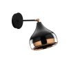 Scandinavian Style Wall Lamp, Black & Copper, 28 cm