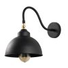 Industrial Black Wall Lamp, Iron Body, 21x32cm | E27 Max 40W, IP20 | Modern Design for Home & Office