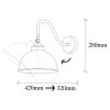 Industrial Black Wall Lamp, Iron Body, 21x32cm | E27 Max 40W, IP20 | Modern Design for Home & Office