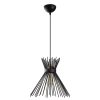 Modern Black Chandelier, Iron Body, Adjustable Height