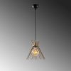 Modern Black Chandelier, Metal Body, Adjustable Height