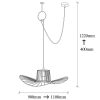 Modern Black Chandelier, Adjustable Height, Iron Body