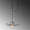 Modern Black Chandelier, Adjustable Height, Iron Body