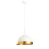 Modern Chandelier, White & Gold, 30cm, Adjustable Height