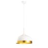 Modern Chandelier, White & Gold, 30cm, Adjustable Height