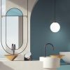 Modern Industrial Chandelier, Black & White, 124 cm