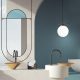 Modern Industrial Chandelier, Black & White, 124 cm