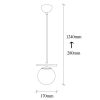 Modern Industrial Chandelier, Black & White, 124 cm