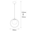 Modern Industrial Chandelier, Black & White, 126 cm