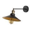 Elegant Black & Gold Wall Lamp, Iron Body, 25x40 cm