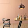 Modern Copper & Gold Chandelier, 28 cm, Adjustable Height