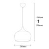 Modern Copper & Gold Chandelier, 28 cm, Adjustable Height