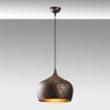 Modern Copper & Gold Chandelier, 28 cm, Adjustable Height