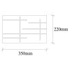 Modern Black Wall Lamp, Metal Body, E27 Socket, 35x10cm