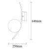 Industrial Wall Lamp, Black & White, 44 cm | Metal Body, E27 Socket, Modern Scandinavian Design