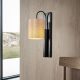 Modern Wall Lamp, Black & Cream, 42 cm Height | Iron Body, E27 Socket, Stylish Industrial Design