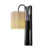 Modern Wall Lamp, Black & Cream, 42 cm Height | Iron Body, E27 Socket, Stylish Industrial Design