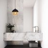 Industrial Chandelier, Black & Honey, 20cm Diameter