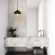 Industrial Chandelier, Black & Honey, 20cm Diameter