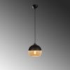 Industrial Chandelier, Black & Honey, 20cm Diameter