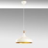 Modern Chandelier, White & Gold, 36cm, Adjustable Height