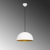 Modern Chandelier, White & Gold, 40cm, Adjustable Height