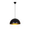 Modern Industrial Chandelier, Black & Gold, 40cm | Adjustable Height, E27 Socket, Elegant Design